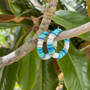 Blue Green Stripe Hoops