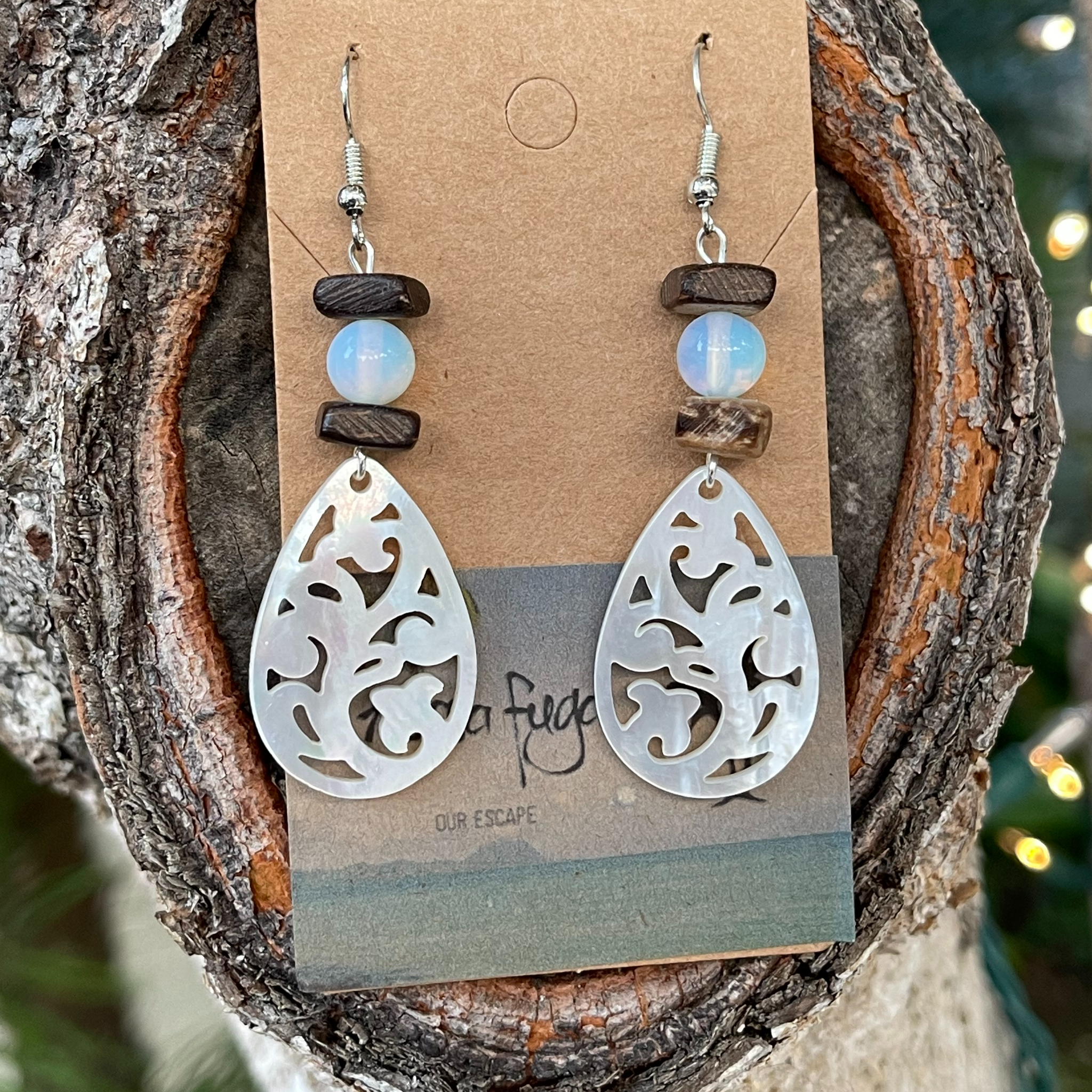 MOP Carved Teardrops