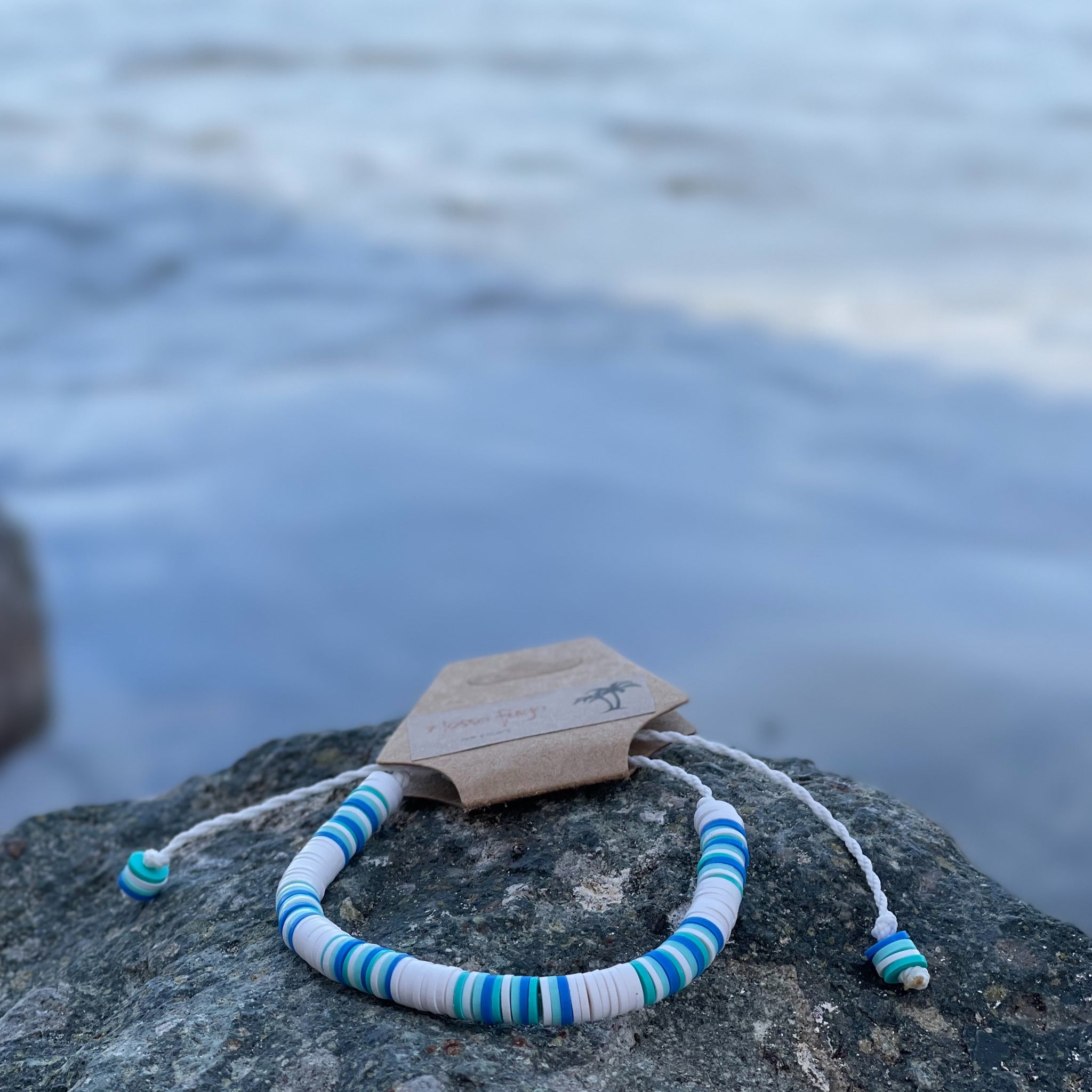 Blue Green Striped Bracelet