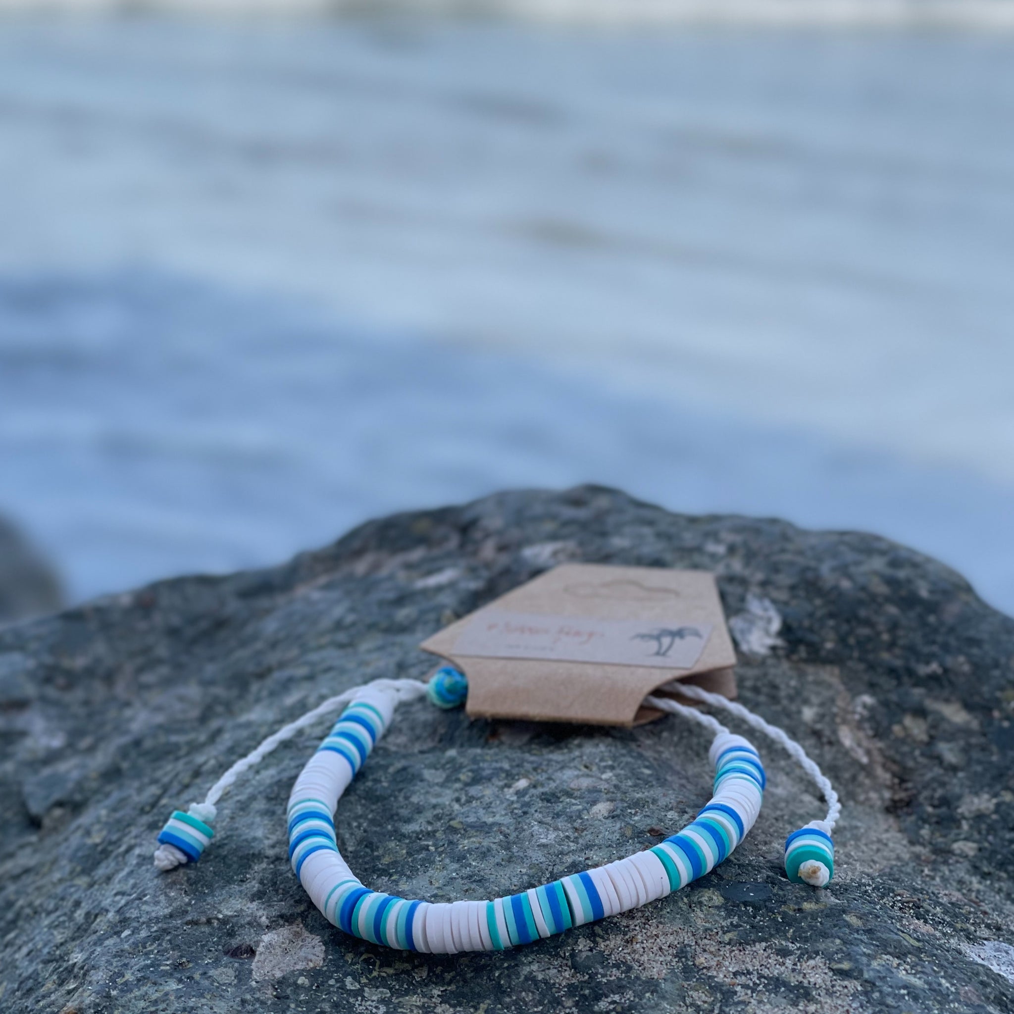 Blue Green Striped Bracelet