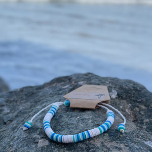 Blue Green Striped Bracelet