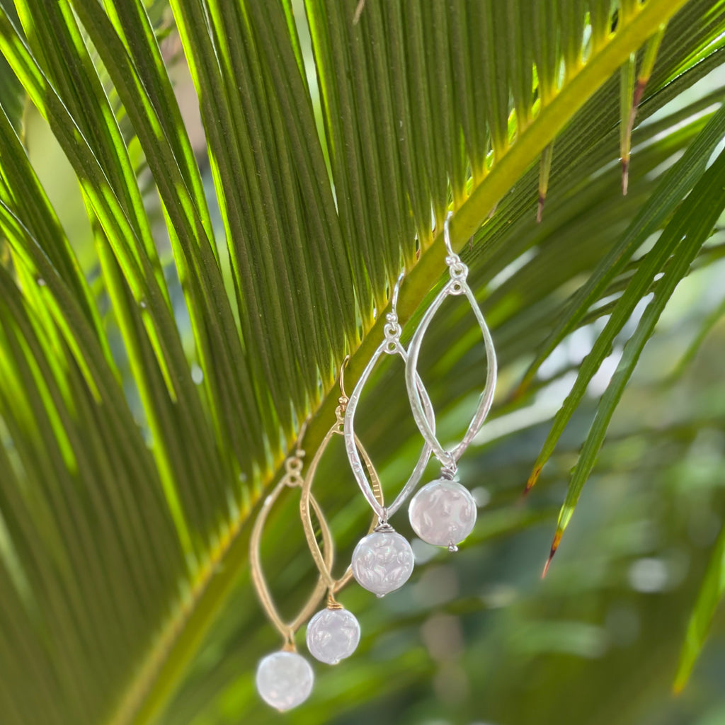 Cat Eye Flat Pearl Drops
