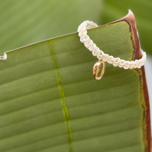 Knotted Cowrie Bracelet