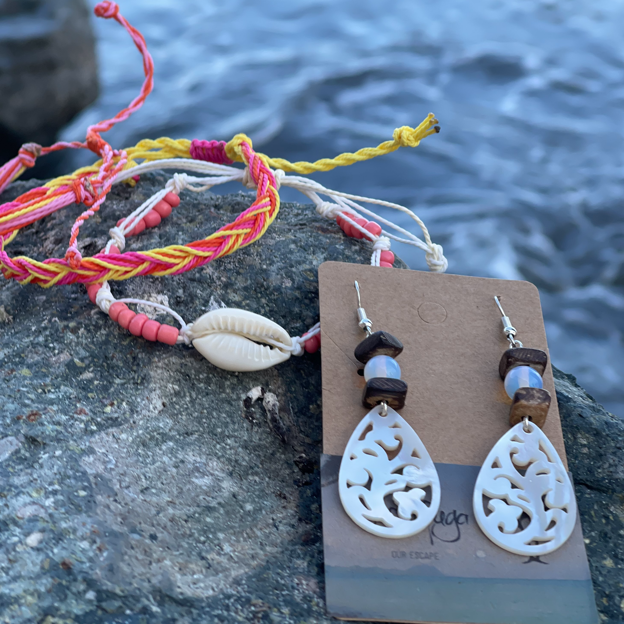 MOP Carved Teardrops