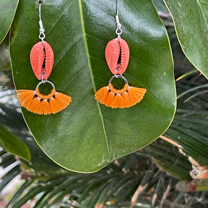 Coral Fan Earrings