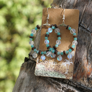 Coco and Fused Glass Hoops