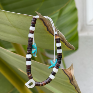 MOP Striped Initial Bracelets