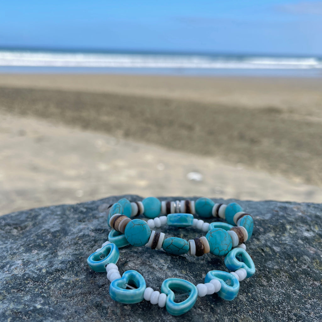 Turquoise Hearts and Circles