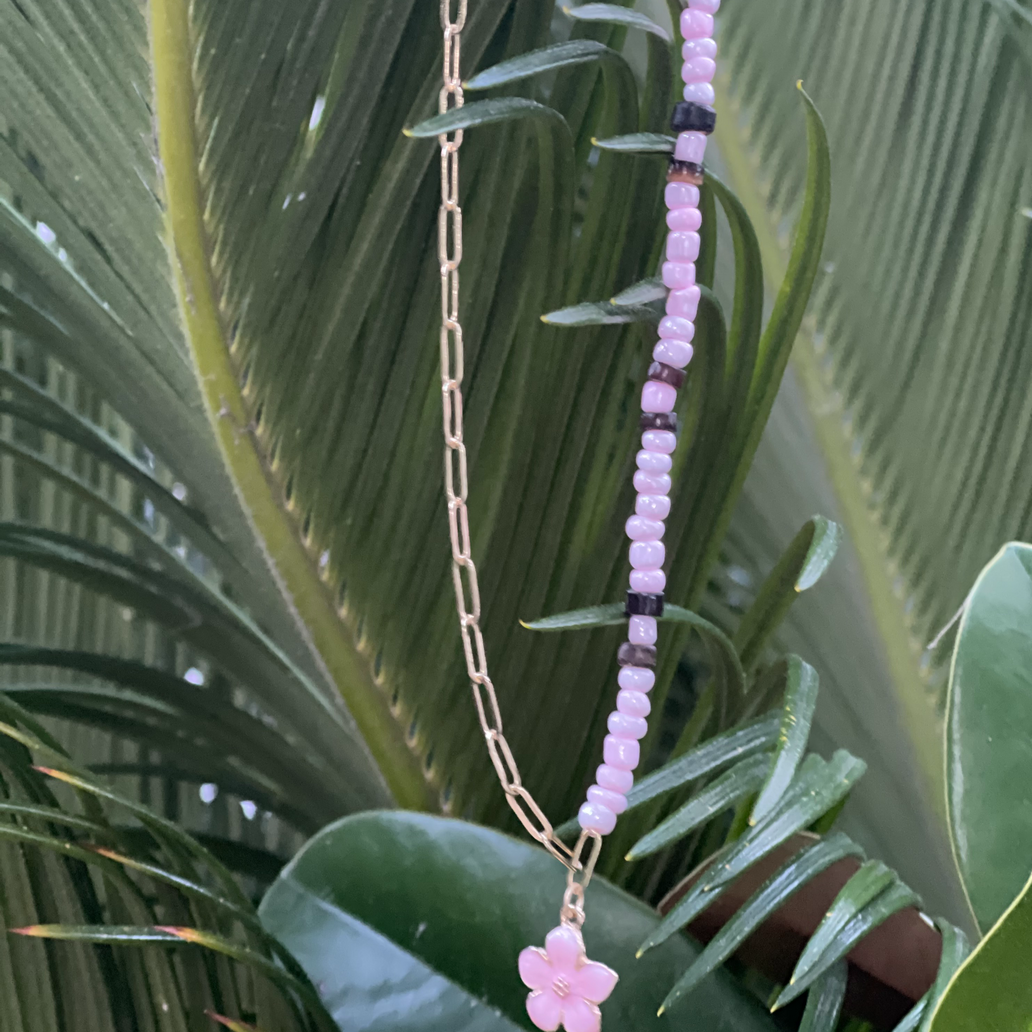 Pink Hibiscus Necklace