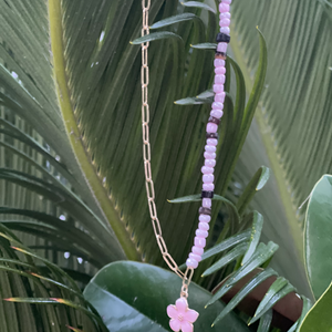 Pink Hibiscus Necklace