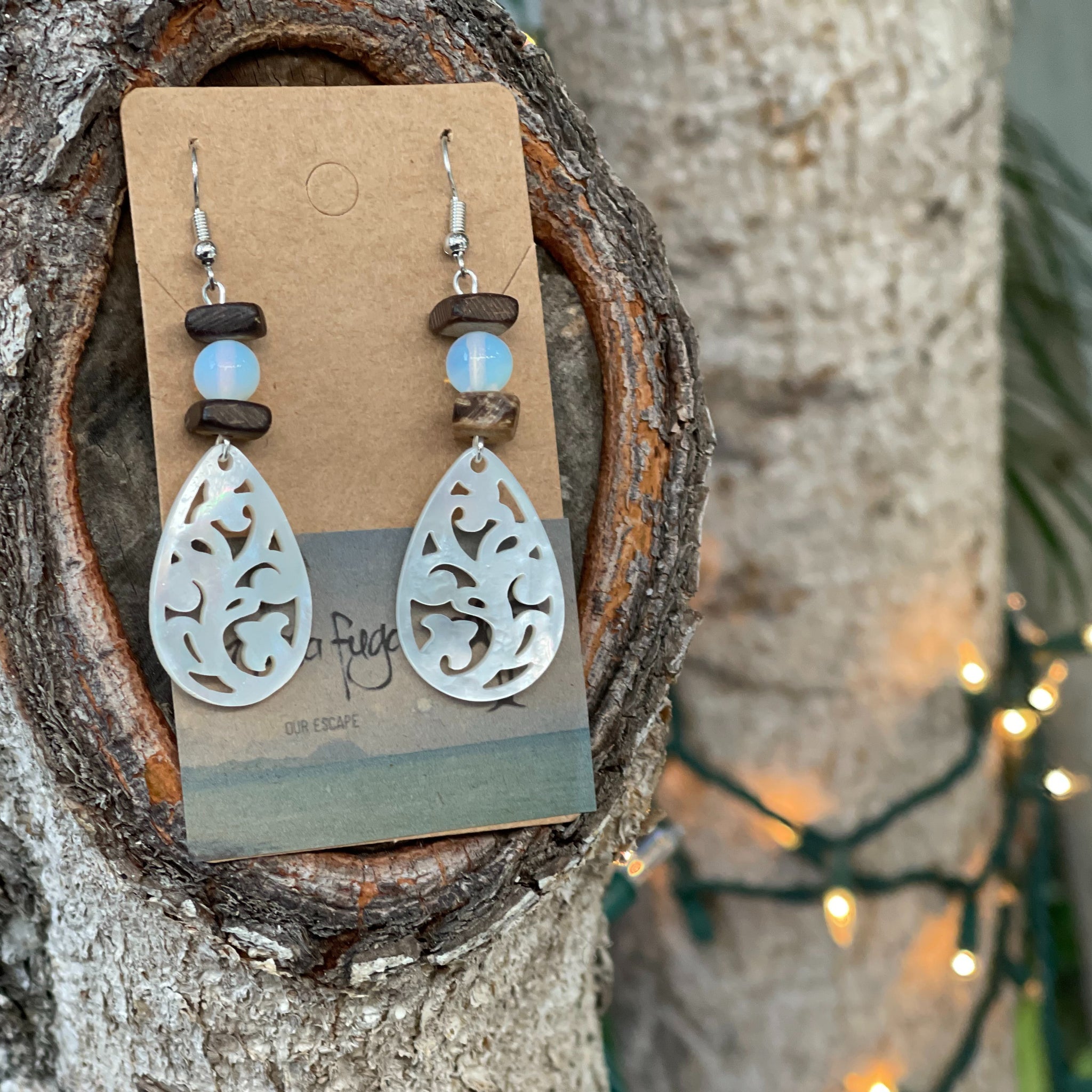 MOP Carved Teardrops