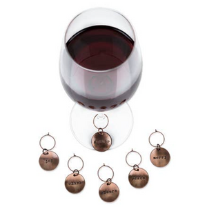 Rustic Holiday: Brushed Copper Wine Charms